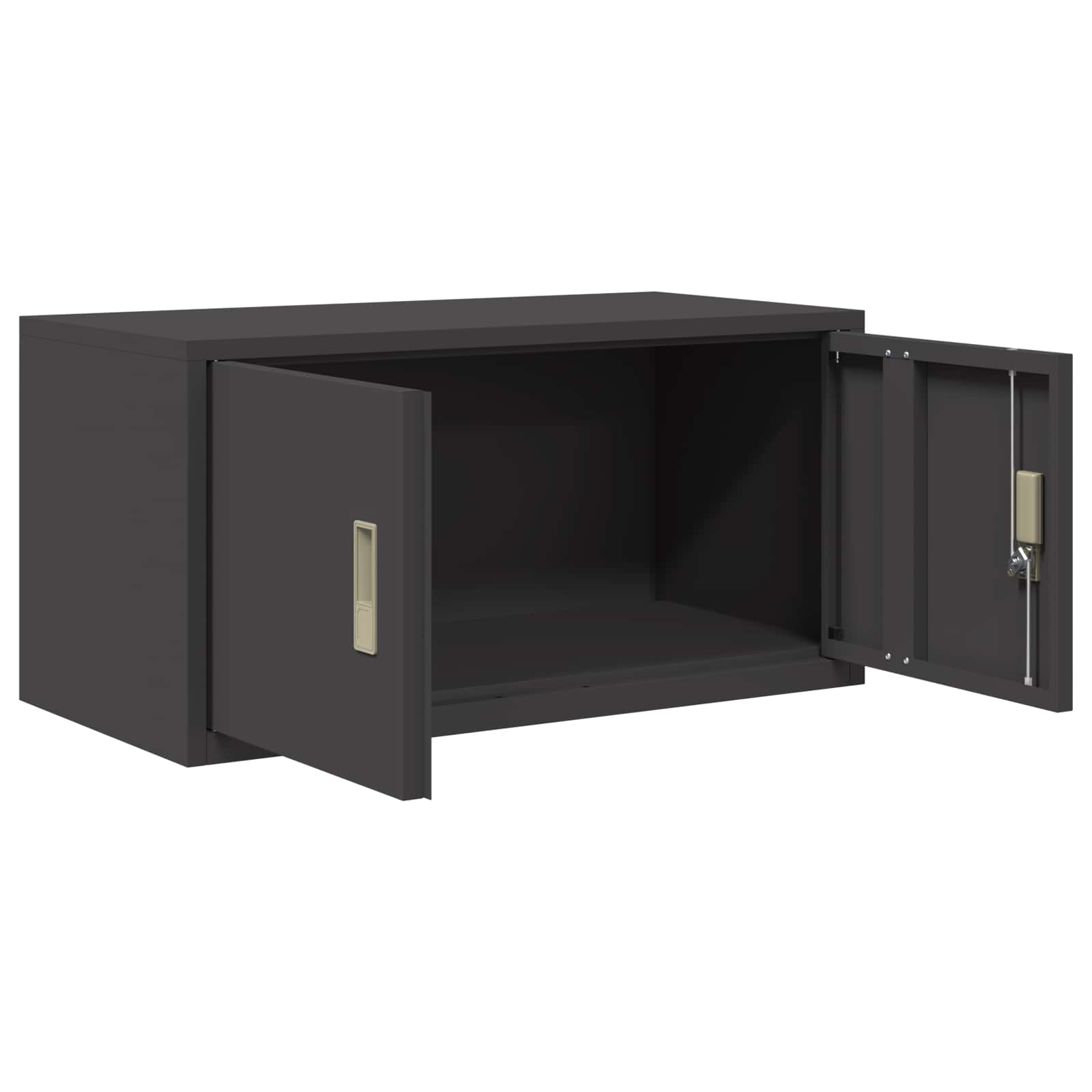 Aufbewahrungsschrank Schwarz 80 x 40 x 40 cm Stahl