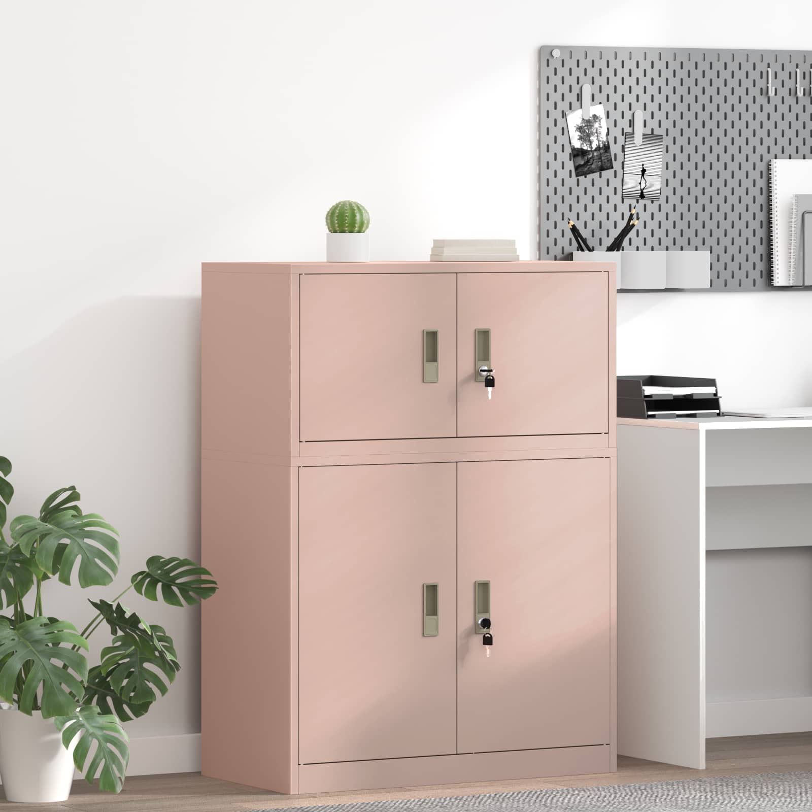 Aufbewahrungsschrank Rosa 80 x 40 x 40 cm Stahl