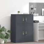Aufbewahrungsschrank Anthrazit 80 x 40 x 40 cm Stahl