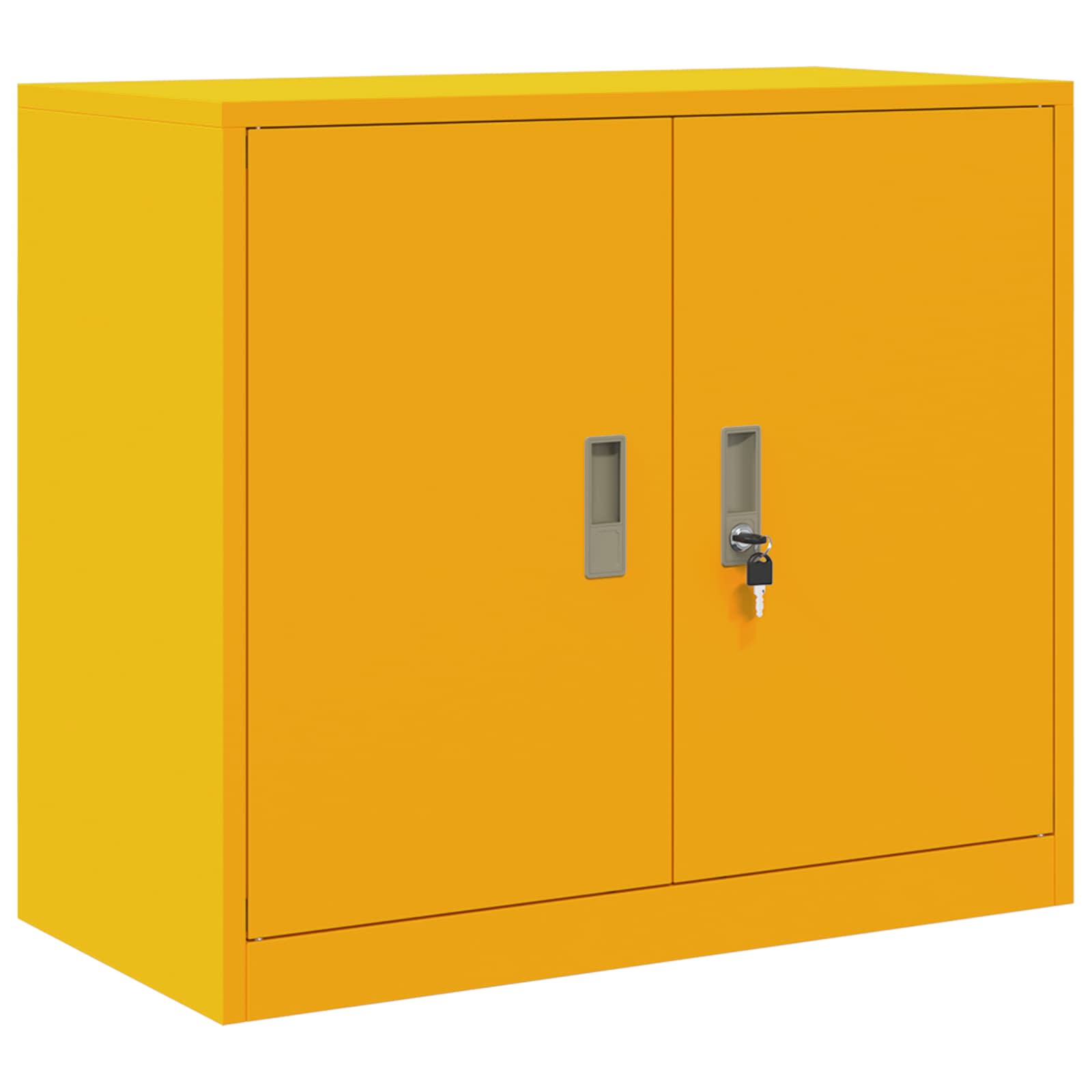 Aufbewahrungsschrank Senfgelb 80 x 40 x 70 cm Stahl