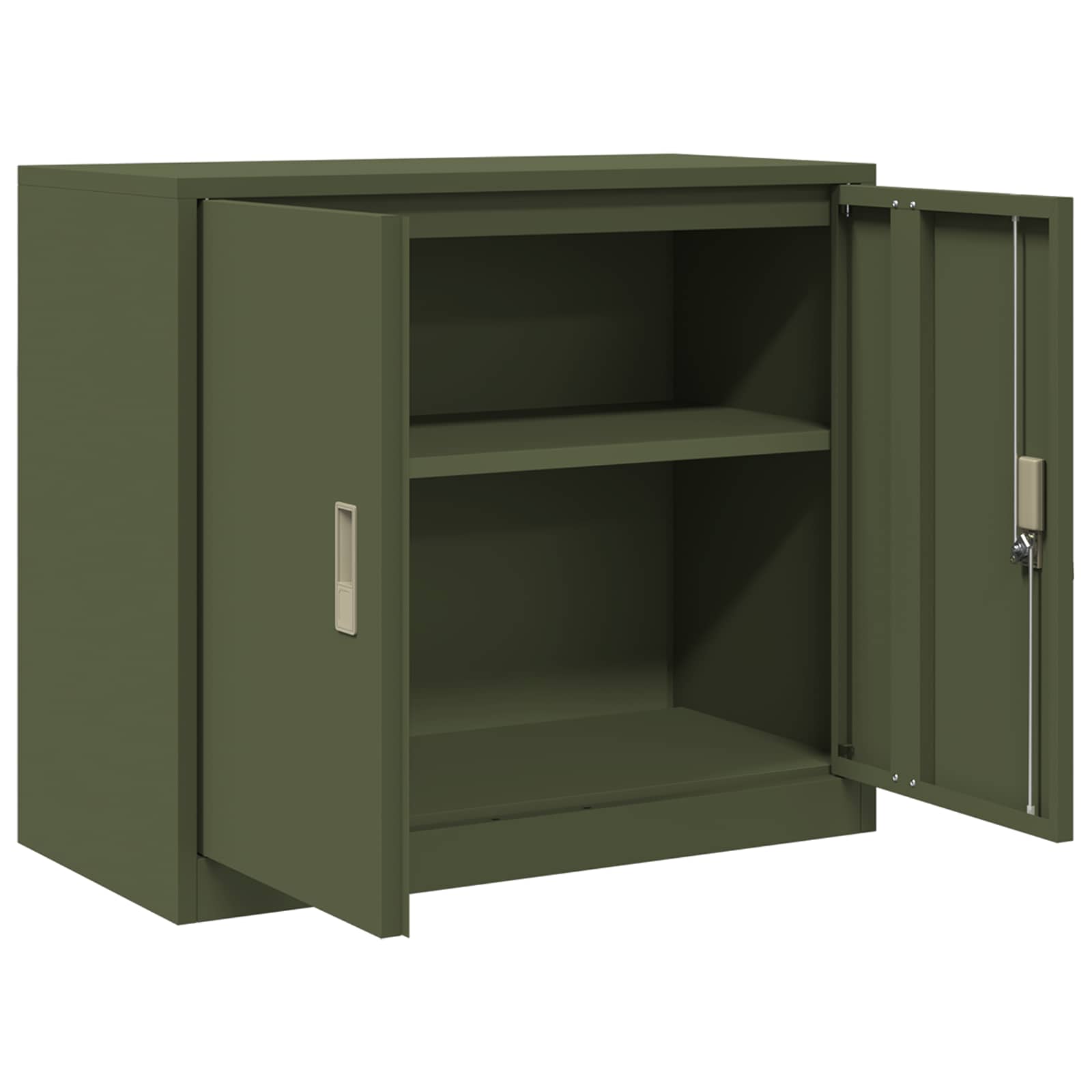 Aufbewahrungsschrank Olive Grün 80 x 40 x 70 cm Stahl