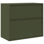 Aufbewahrungsschrank Olive Grün 80 x 40 x 70 cm Stahl