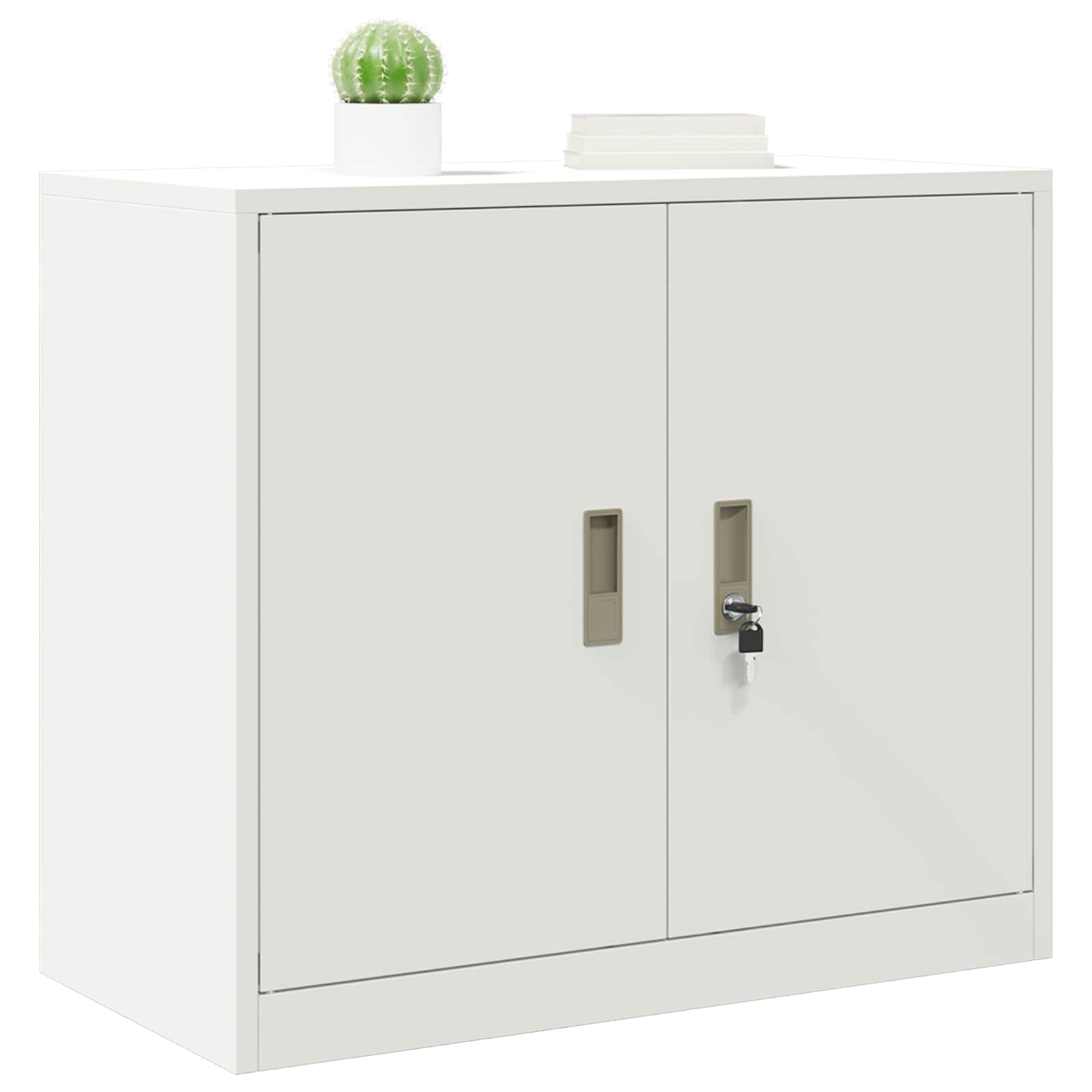 Aufbewahrungsschrank Weiß 80 x 40 x 70 cm Stahl