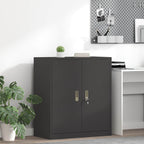 Aufbewahrungsschrank Schwarz 80 x 40 x 90 cm Stahl