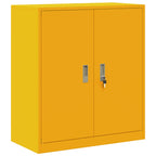 Aufbewahrungsschrank Senfgelb 80 x 40 x 90 cm Stahl