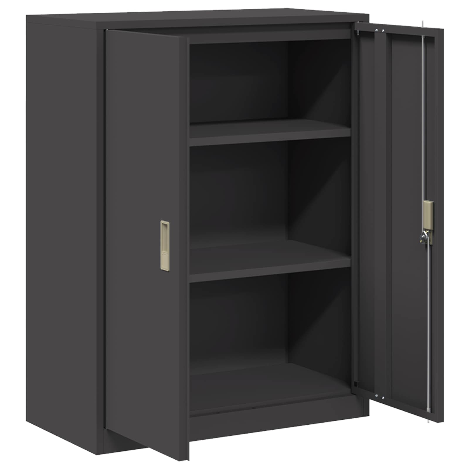 Aufbewahrungsschrank Schwarz 80 x 40 x 105 cm Stahl