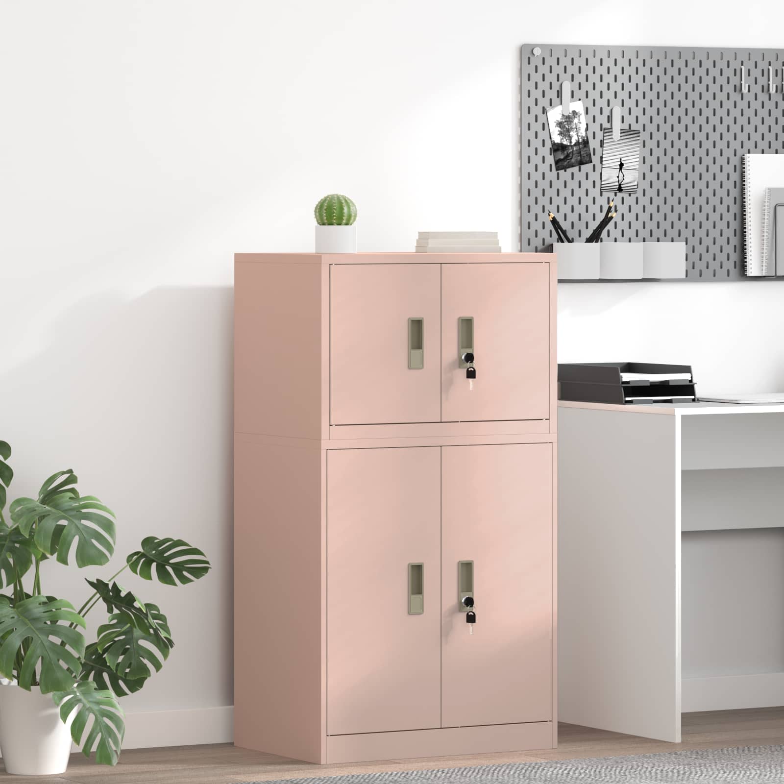 Aufbewahrungsschrank Rosa 60 x 40 x 40 cm Stahl
