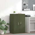 Aufbewahrungsschrank Olive Grün 60 x 40 x 90 cm Stahl
