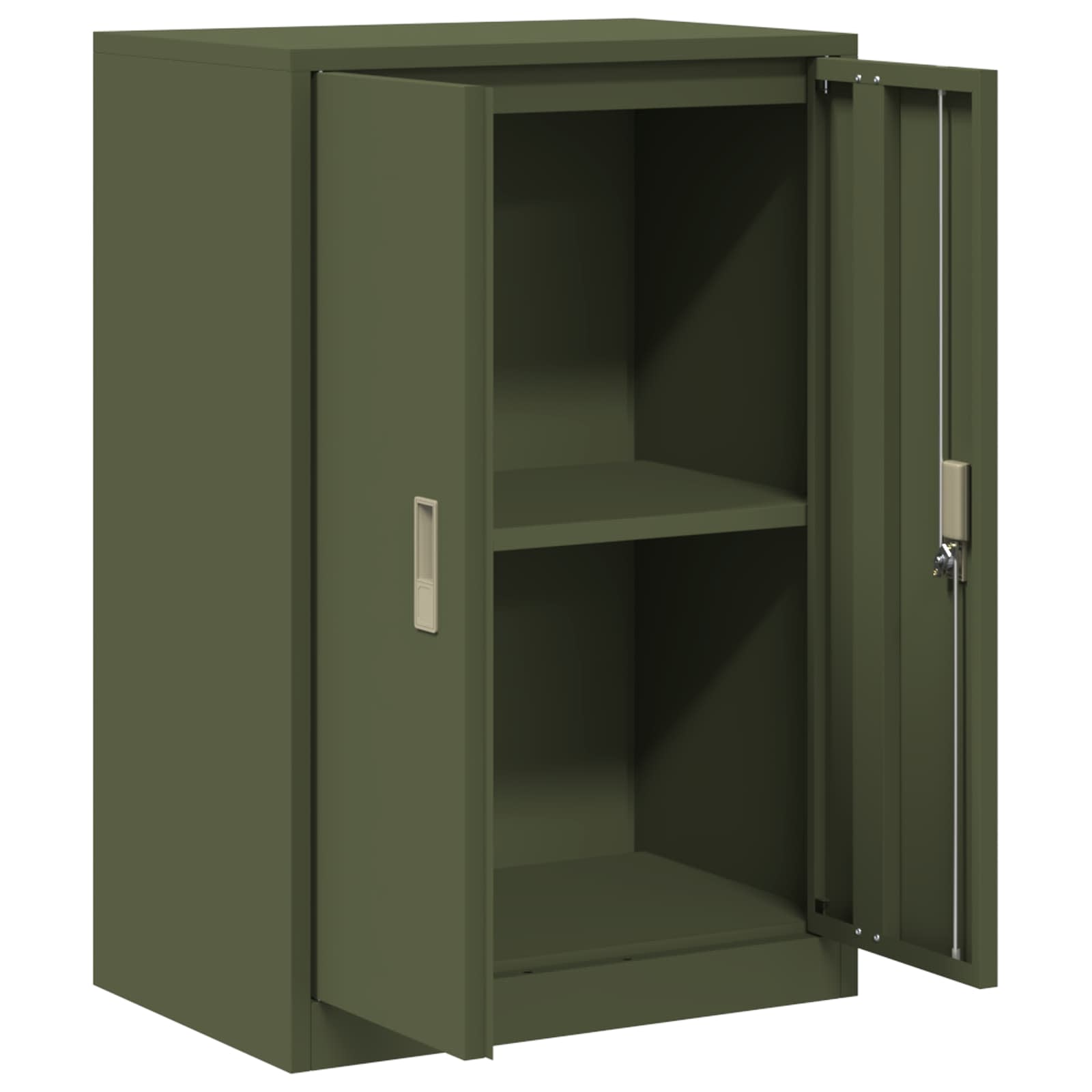 Aufbewahrungsschrank Olive Grün 60 x 40 x 90 cm Stahl