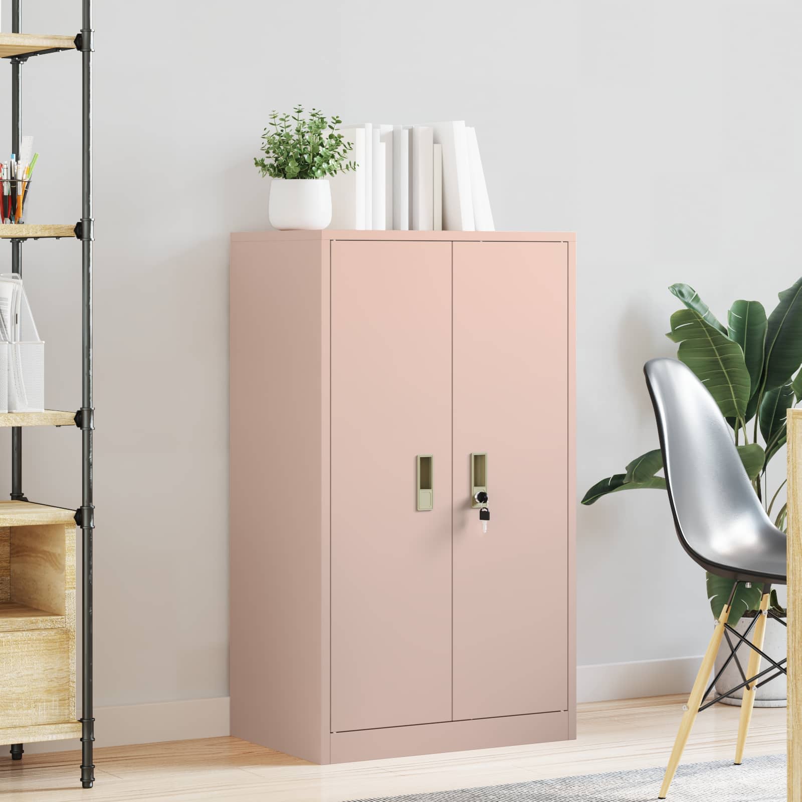 Aufbewahrungsschrank Rosa 60 x 40 x 90 cm Stahl