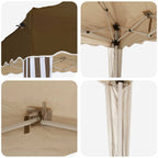 Pop-up Partyzelt 195 x 195 x 245 cm Taupe Oxford-Stoff