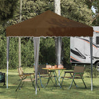 Pop-up Partyzelt 195 x 195 x 245 cm Taupe Oxford-Stoff