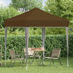 Pop-up Partyzelt 195 x 195 x 245 cm Taupe Oxford-Stoff