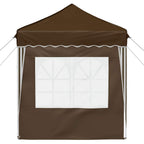 Pop-up Partyzelt 195 x 195 x 245 cm Taupe Oxford-Stoff