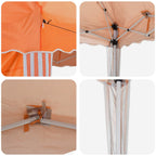 Pop-up Partyzelt 195 x 195 x 245 cm Orange Oxford-Stoff