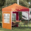 Pop-up Partyzelt 195 x 195 x 245 cm Orange Oxford-Stoff