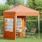 Pop-up Partyzelt 195 x 195 x 245 cm Orange Oxford-Stoff