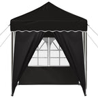 Pop-up Partyzelt 195 x 195 x 245 cm Schwarz Oxford-Stoff