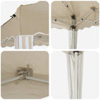Pop-up Partyzelt 288 x 288 x 245 cm Creme Oxford-Stoff