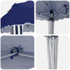 Pop-up Partyzelt 288 x 288 x 245 cm Blau Oxford-Stoff