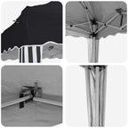 Pop-up Partyzelt 288 x 288 x 245 cm Anthrazit Oxford-Stoff