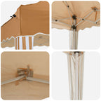 Pop-up Partyzelt 288 x 288 x 245 cm Beige Oxford-Stoff