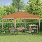 Pop-up Partyzelt 288 x 288 x 245 cm Beige Oxford-Stoff
