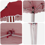Pop-up Partyzelt 288 x 288 x 245 cm Bordeauxrot Oxford-Stoff