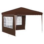Pop-up Partyzelt 288 x 288 x 245 cm Braun Oxford-Stoff