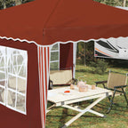 Pop-up Partyzelt 288 x 288 x 245 cm Terrakotta Oxford-Stoff