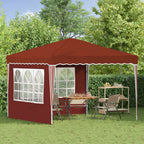 Pop-up Partyzelt 288 x 288 x 245 cm Terrakotta Oxford-Stoff