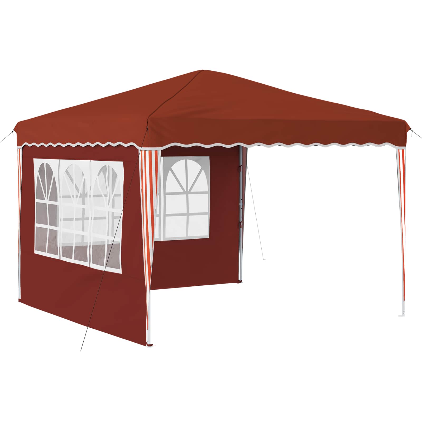 Pop-up Partyzelt 288 x 288 x 245 cm Terrakotta Oxford-Stoff