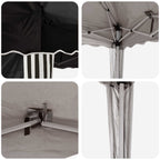 Pop-up Partyzelt 288 x 288 x 245 cm Schwarz Oxford-Stoff