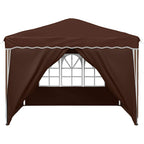 Pop-up Partyzelt 288 x 288 x 245 cm Braun Oxford-Stoff