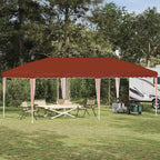 Pop-up Partyzelt 575 x 290 x 245 cm Terrakotta
