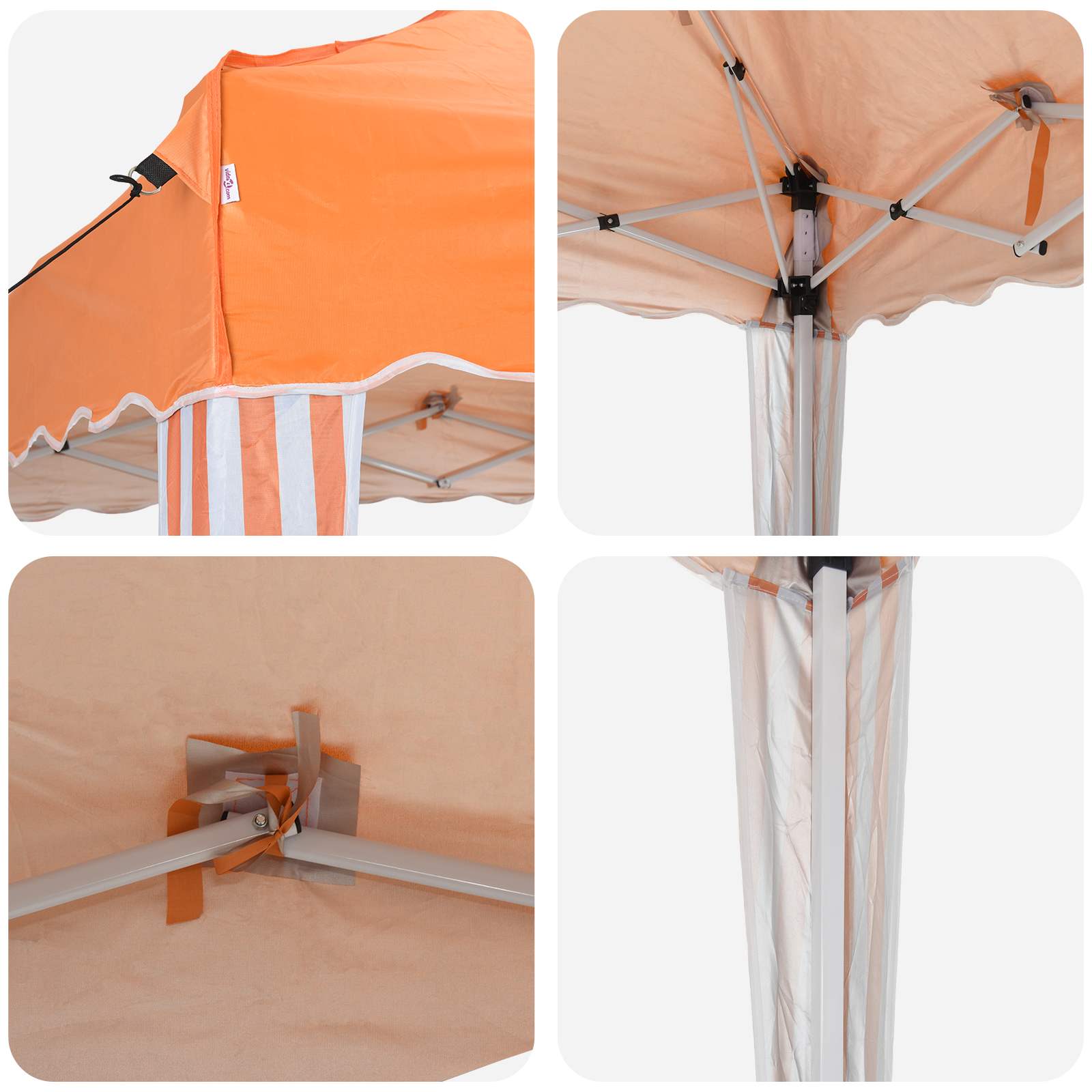 Pop-up Partyzelt 575 x 290 x 245 cm Orange