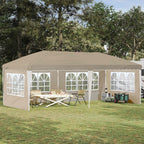 Pop-up Partyzelt 575 x 289 x 245 cm Creme