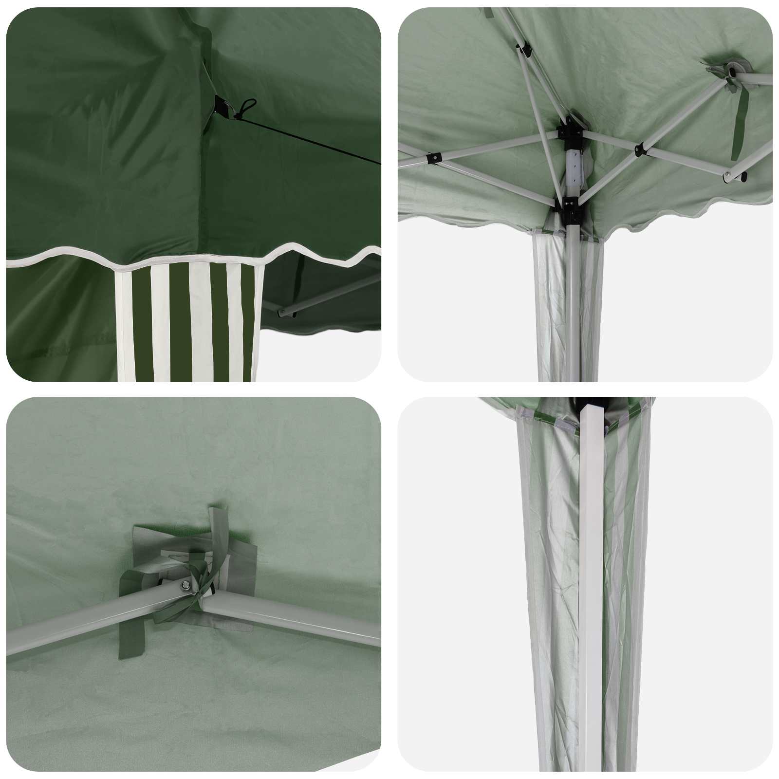 Pop-up Partyzelt 575 x 289 x 245 cm Grün