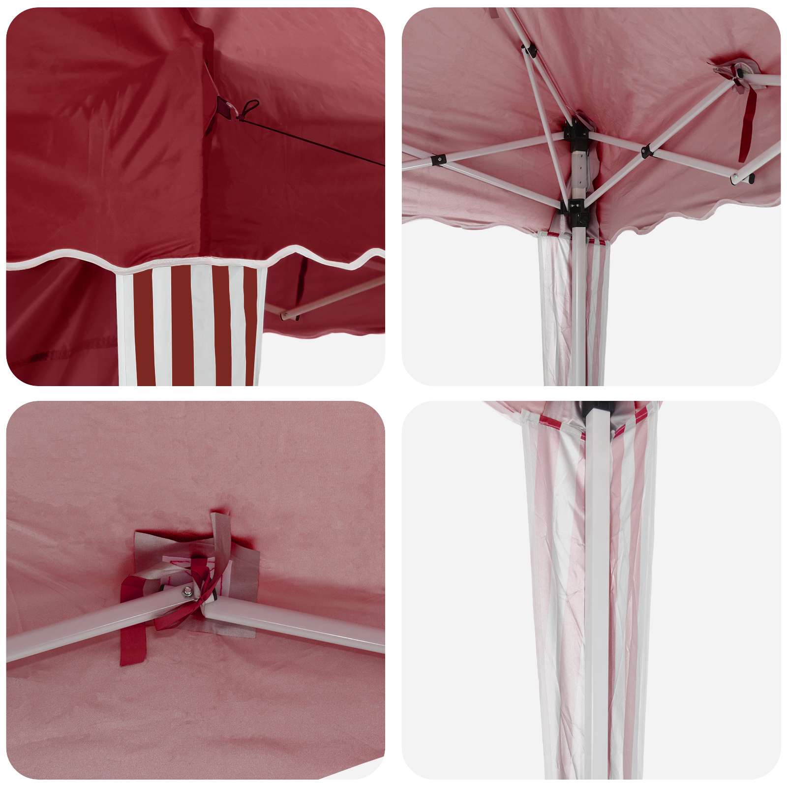 Pop-up Partyzelt 575 x 289 x 245 cm Bordeauxrot