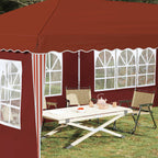 Pop-up Partyzelt 575 x 289 x 245 cm Terrakotta