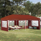 Pop-up Partyzelt 575 x 289 x 245 cm Terrakotta