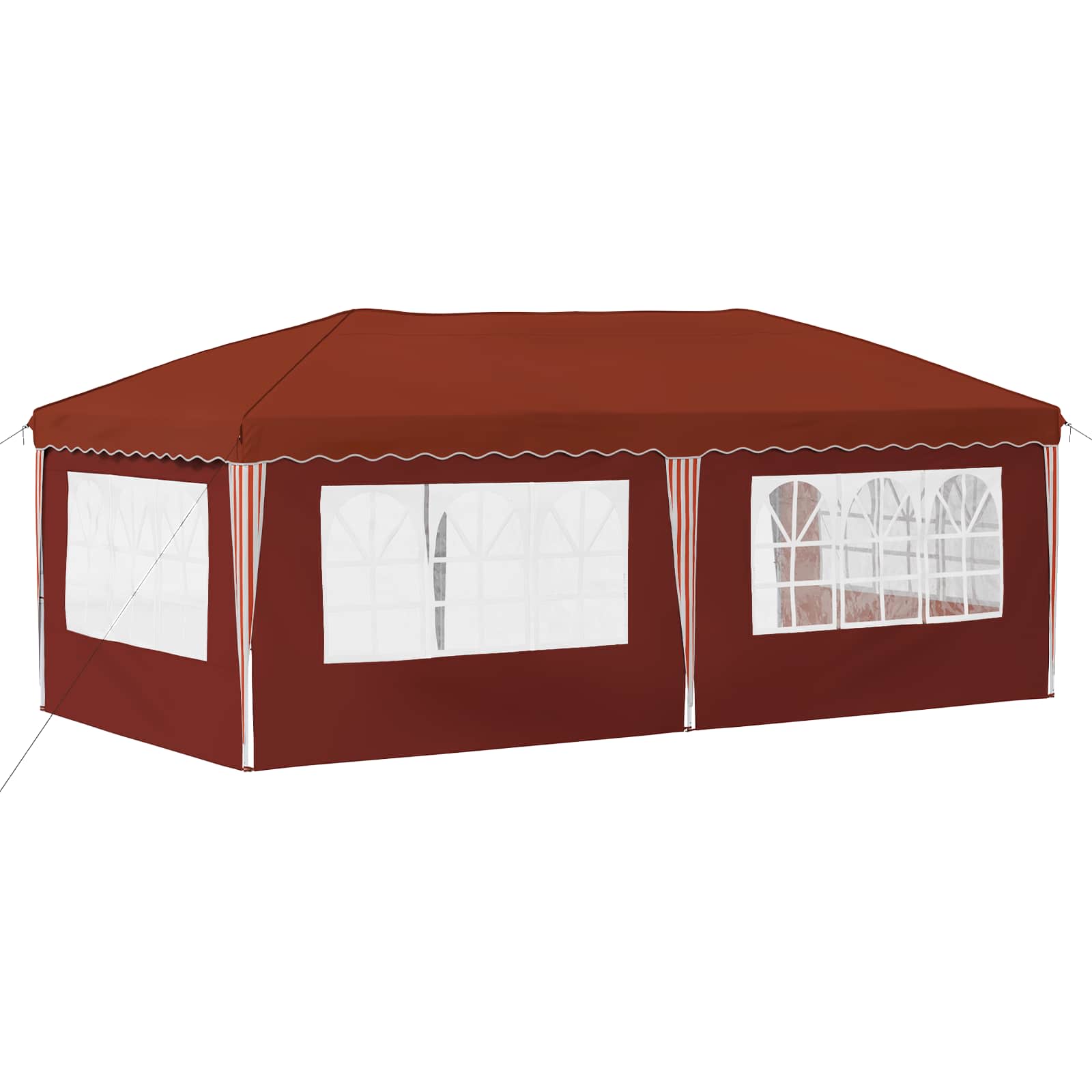Pop-up Partyzelt 575 x 289 x 245 cm Terrakotta