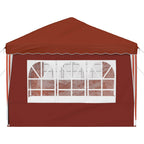 Pop-up Partyzelt 575 x 289 x 245 cm Terrakotta