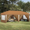 Pop-up Partyzelt 575 x 288 x 245 cm Beige