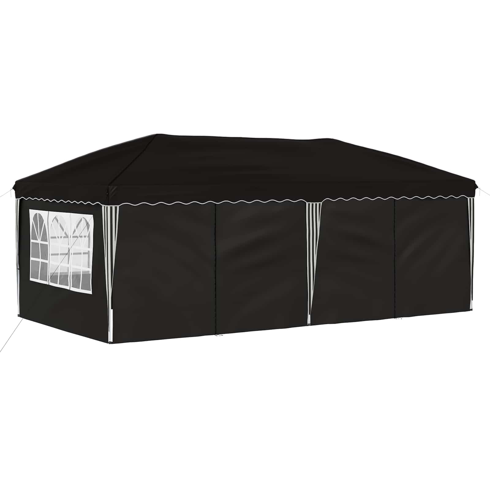 Pop-up Partyzelt 575 x 288 x 245 cm Schwarz