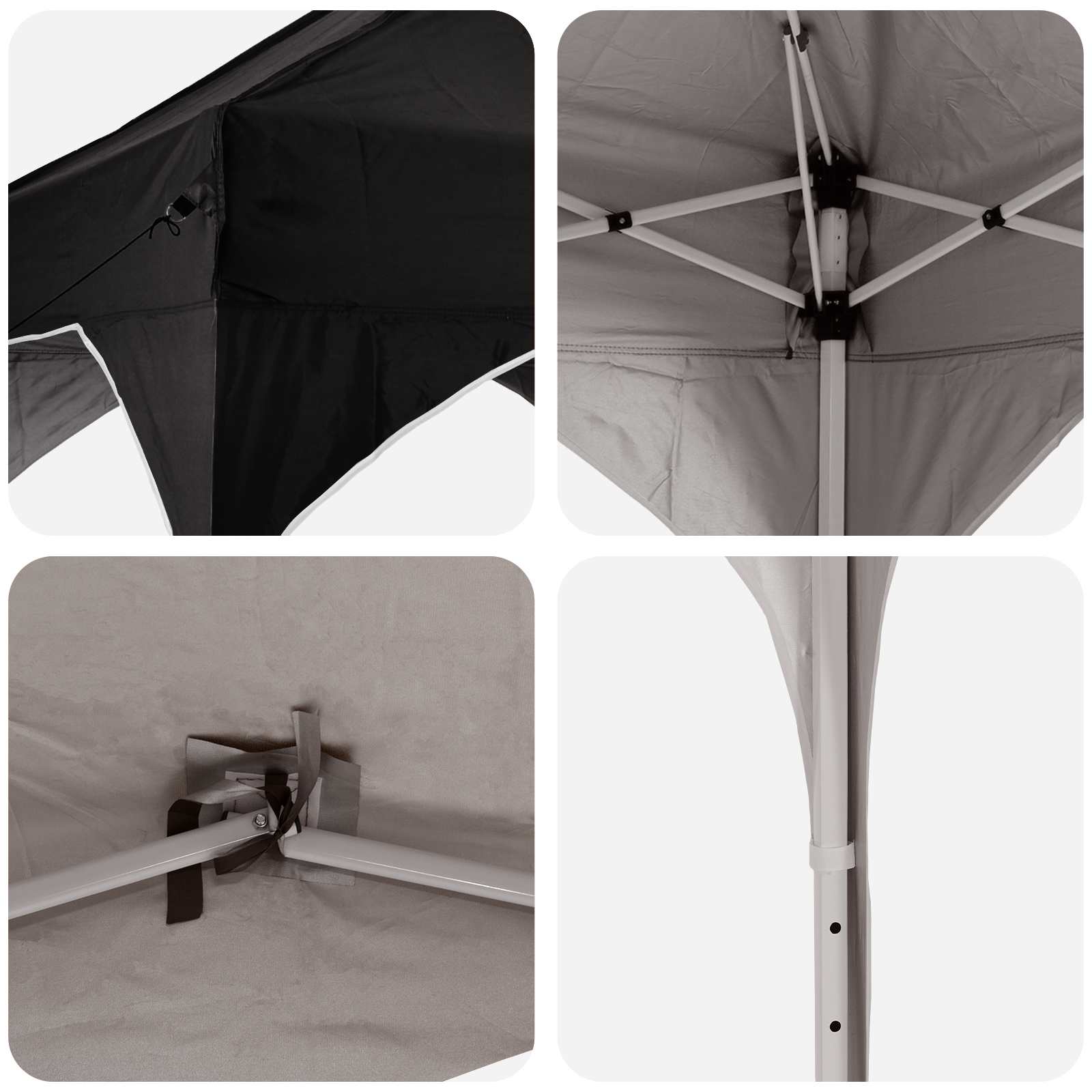 Pop-up Partyzelt 194 x 194 x 245 cm Schwarz
