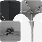 Pop-up Partyzelt 192 x 192 x 245 cm Antrazit