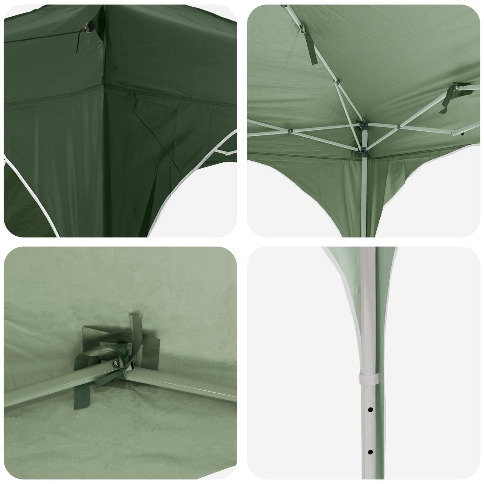 Pop-up Partyzelt 192 x 192 x 245 cm Grün