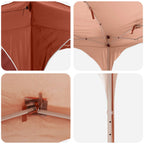 Pop-up Partyzelt 192 x 192 x 245 cm Terrakotta