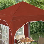 Pop-up Partyzelt 192 x 192 x 245 cm Terrakotta